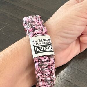 Pink and Black Paracord Bracelet